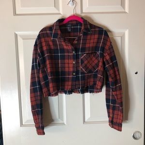Forever 21 cropped flannel